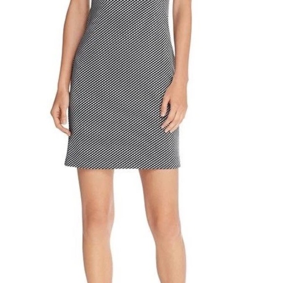 Theory Rijik B Claymont Office Chic Sheath Mini Dress Patterned Garment Size 12 - Picture 3 of 6